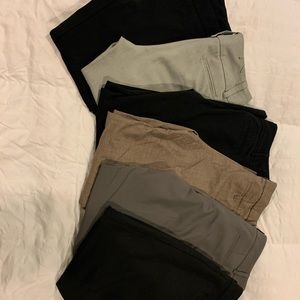 Bundle of 6 dress pants.